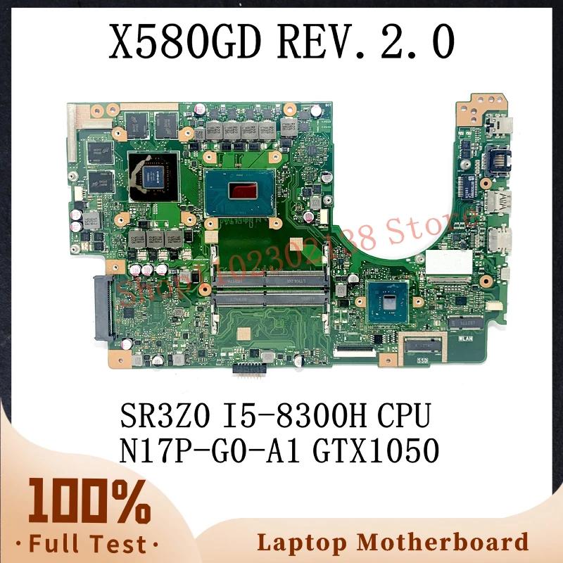 ASUS X580GD Ʈ , X580GD REV.2.0, SR3Z0 I5-8300H CPU κ, N17P-G0-A1 GTX1050, 4G 100%,  ۵